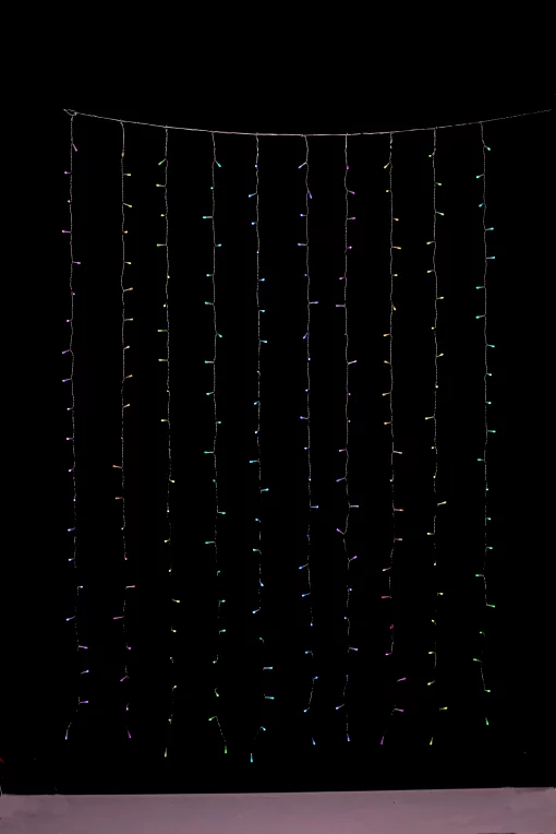 Гірлянда Smart LED Twinkly Curtain RGBW 210 IP44 1.45х2.1м кабель прозорий