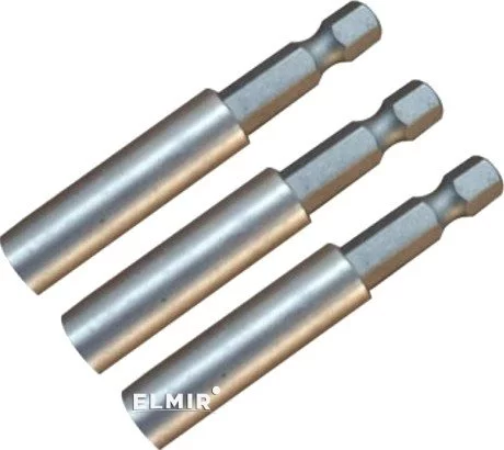 Магнітний тримач-подовжувач для біт Utool, 60 мм, 3 шт, блістер, 0.07 кг