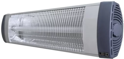 Обігрівач інфрачервоний UFO фламентін, 28м2, 2300Вт, мех. упр-ння, ун. монтаж, + ніжка, сірий/чорний