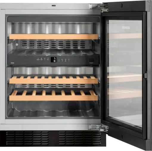 Холодильник Liebherr вбудований для вина, 82x60х57.5, полок - 5, зон - 2, бут-34, ST, чорний