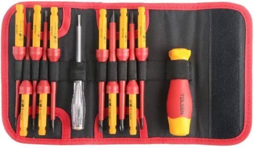 Викрутки Tolsen Premium, діелектричні, для робіт під напругою 1000В, набір 12шт