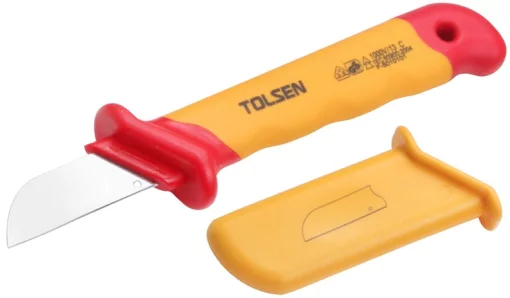 Ніж монтерський Tolsen, діелектричний, для робіт під напругою, лезо 50мм, 180мм