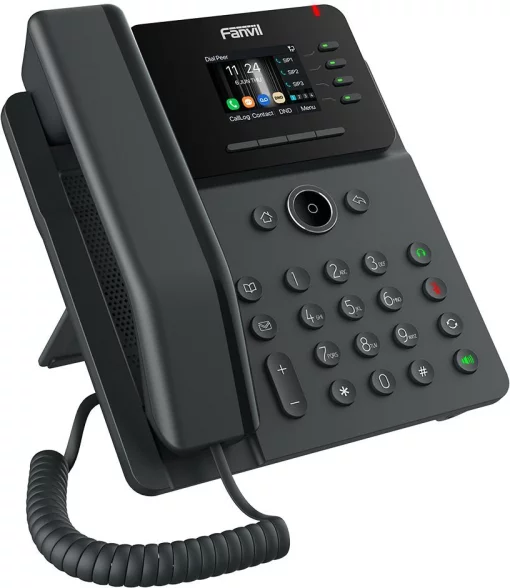 Телефон IP Fanvil V61G 2xGE LAN, VPN L2TP, 4 SIP line, 4 Line key, SW Linux, PoE, 2.4" кольоровий дисплей