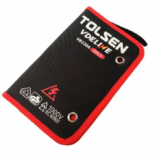 Набір інструментів Tolsen VDE, діелектричний, для електрика 1000В, CrV та S2, 6шт