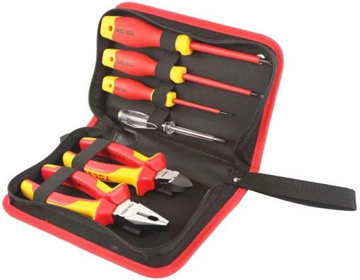 Набір інструментів Tolsen VDE, діелектричний, для електрика 1000В, CrV та S2, 6шт
