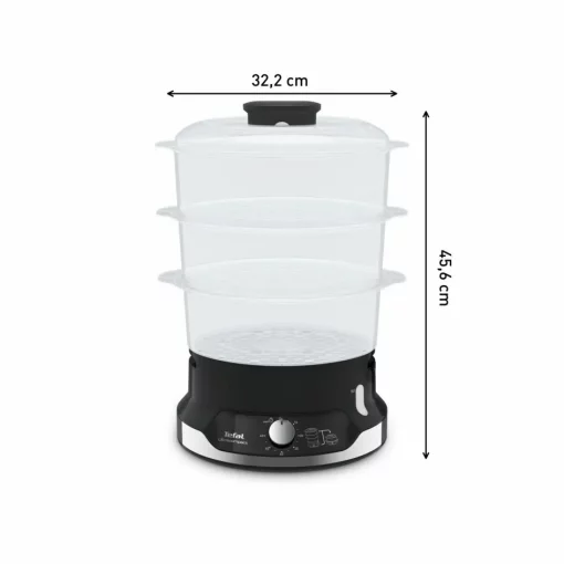 Пароварка Tefal Ultracompact, 800Вт, об'єм-9л, резервуар для води -1л, механічне керув., пластик, чорний