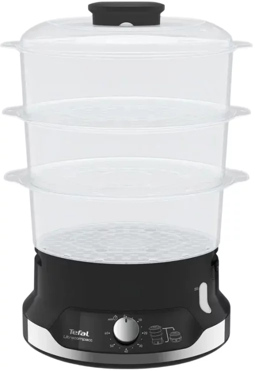Пароварка Tefal Ultracompact, 800Вт, об'єм-9л, резервуар для води -1л, механічне керув., пластик, чорний
