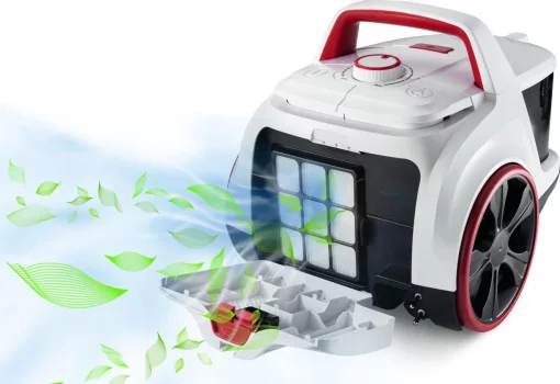 Пилосос Gorenje контейнерний, 850Вт, конт пил -3л, HEPA, телескоп трубка, білий