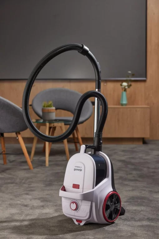Пилосос Gorenje контейнерний, 850Вт, конт пил -3л, HEPA, телескоп трубка, білий