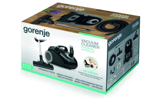 Пилосос Gorenje мішковий, 700Вт, 3л, HEPA, щітка Xpand Zone, телескоп, білий