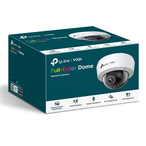 IP-Камера TP-LINK VIGI C250-4, PoE, 5Мп, 4 мм, H265+, IP66, Dome, кольорове нічне бачення, зовнішня