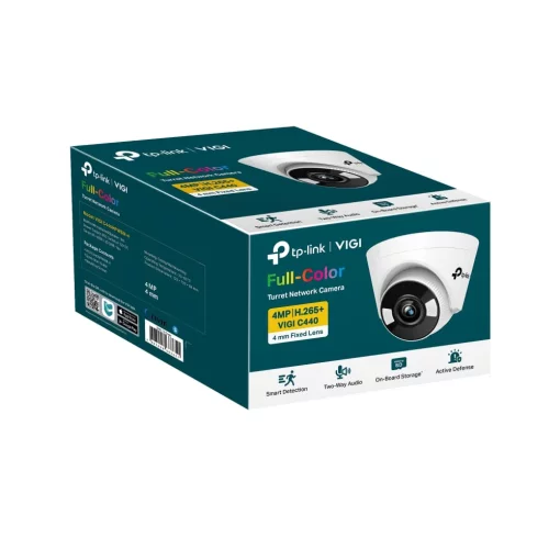 IP-Камера TP-LINK VIGI C440-2.8, PoE, 4Мп, 2,8 мм, H265+, IP66, Turret, кольорове нічне бачення, внутрішня