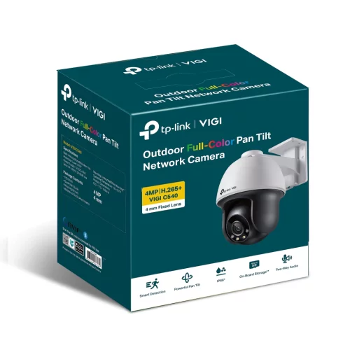 IP-Камера TP-LINK VIGI C540-4, PoE, 4Мп, 4 мм, H265+, IP66, Dome, кольорове нічне бачення, зовнішня