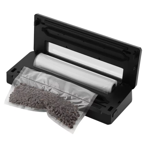 Вакууматор Ardesto для пакетів та рулонів, 110Вт, 28см, електронне, + 1 рулон, пластик+нерж., сріблястий