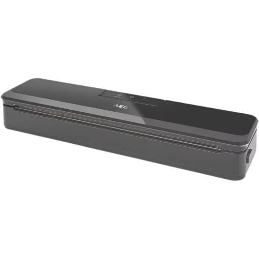 Вакууматор AEG для рулонів, пакетів і контейнерів, 80Вт, 30см, електронне керування, +10 пакетів, пластик, чорний