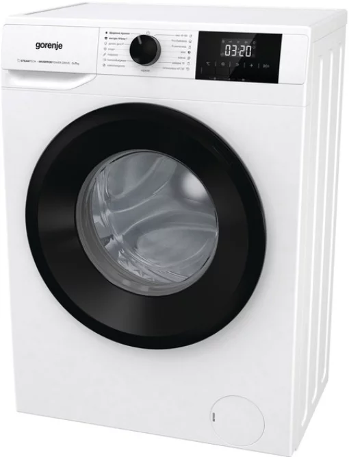 Пральна машина Gorenje фронтальна, 7кг, 1200, A++, 43.5см, дисплей, пар, інвертор, білий
