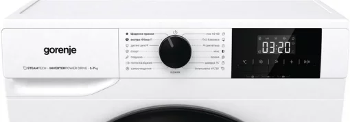Пральна машина Gorenje фронтальна, 7кг, 1200, A++, 43.5см, дисплей, пар, інвертор, білий