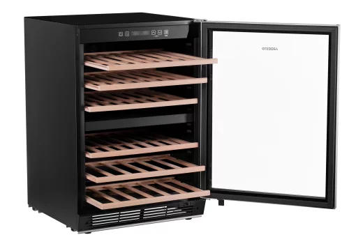 Холодильник ARDESTO вбудований для вина, 87x59.5х59.5, мороз.відд.-137л, зон - 2, бут-44, ST, диспл внутр., нерж