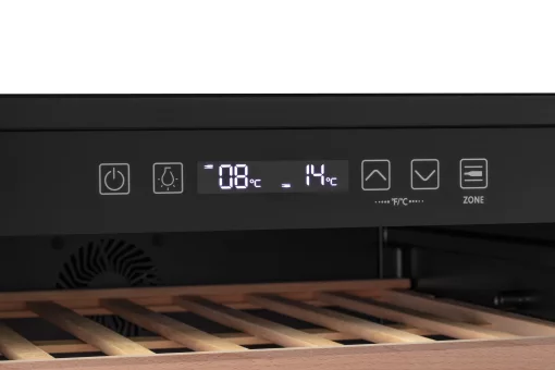 Холодильник ARDESTO вбудований для вина, 87x59.5х59.5, мороз.відд.-137л, зон - 2, бут-44, ST, диспл внутр., нерж