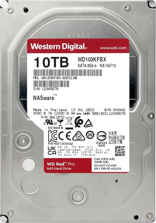 Жорсткий диск WD 10TB 3.5" 7200 512MB SATA Red Pro NAS