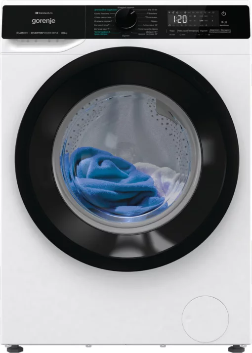 Прально-сушильна машина Gorenje фронтальна, 8(5)кг, 1400, A+, 51см, дисплей, інвертор, Wi-Fi, білий