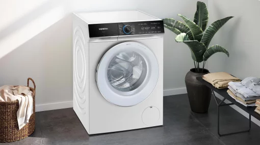 Пральна машина Siemens фронтальна, 10кг, 1600, A+++, 60см, дисплей, Home Connect, I-Dos, білий