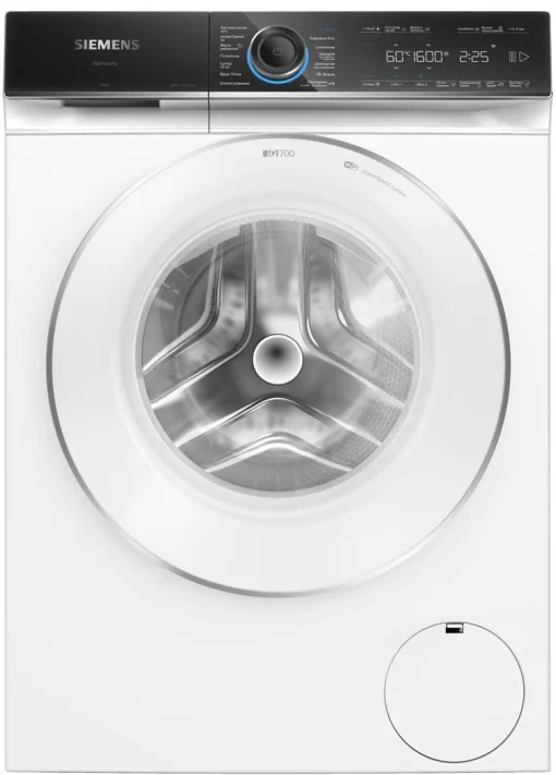 Пральна машина Siemens фронтальна, 10кг, 1600, A+++, 60см, дисплей, Home Connect, I-Dos, білий