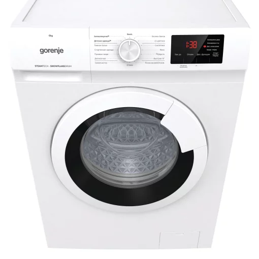 Пральна машина Gorenje фронтальна, 6кг, 1000, A+++, 46см, дисплей, пара, білий