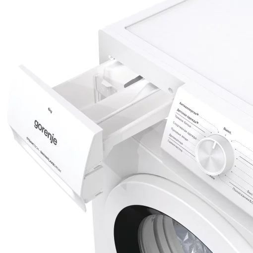 Пральна машина Gorenje фронтальна, 6кг, 1000, A+++, 46см, дисплей, пара, білий