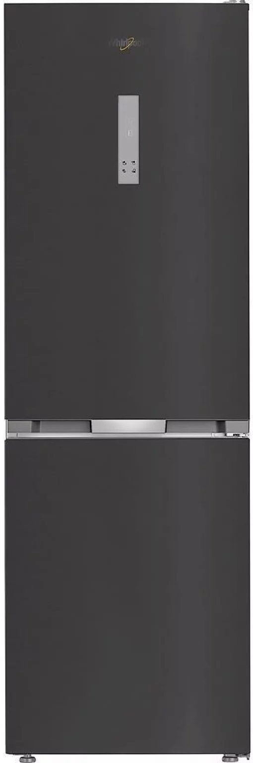 Холодильник Whirlpool з нижн. мороз., 186.5x60х66.3, холод.відд.-210л, мороз.відд.-104л, 2дв., А++, NF, інв., зона нульова, сірий