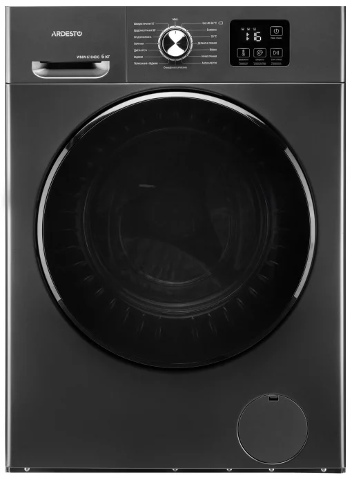 Пральна машина ARDESTO фронтальна Black Mars, 6кг, 1200, А++, 46.5см, дисплей, сірий