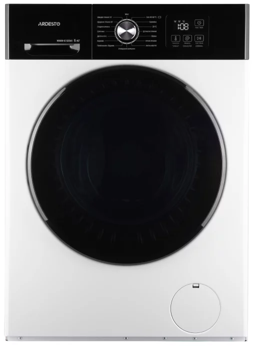 Пральна машина ARDESTO фронтальна Black Mars, 6кг, 1200, А+++, 46.5см, дисплей, інвертор, білий