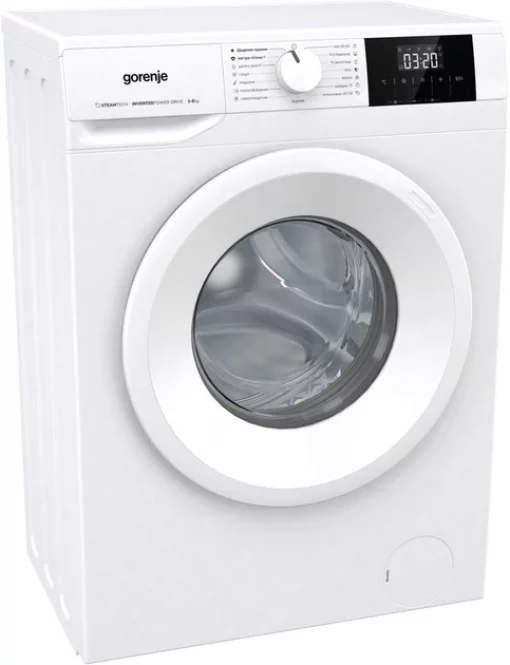Пральна машина Gorenje фронтальна, 6кг, 1000, A+++, 43.5см, дисплей, пар, інвертор, білий