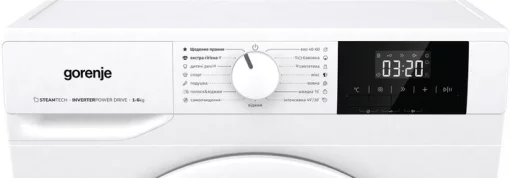 Пральна машина Gorenje фронтальна, 6кг, 1000, A+++, 43.5см, дисплей, пар, інвертор, білий