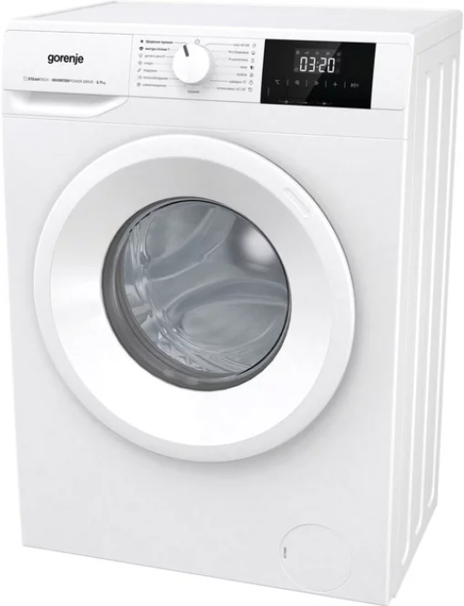 Пральна машина Gorenje фронтальна, 7кг, 1200, A+, 43.5см, дисплей, пар, інвертор, білий
