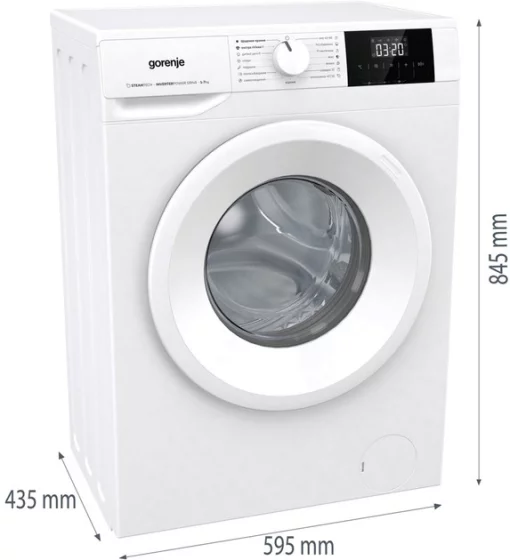 Пральна машина Gorenje фронтальна, 7кг, 1200, A+, 43.5см, дисплей, пар, інвертор, білий