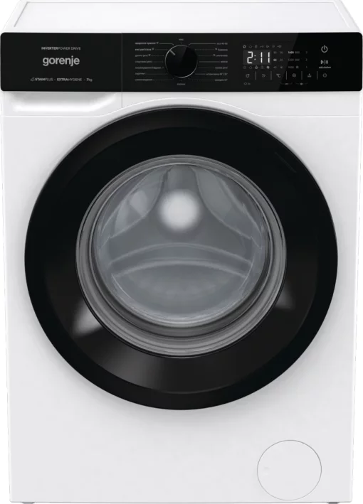 Пральна машина Gorenje фронтальна, 7кг, 1400, A+++, 47см, дисплей, пар, інвертор, білий