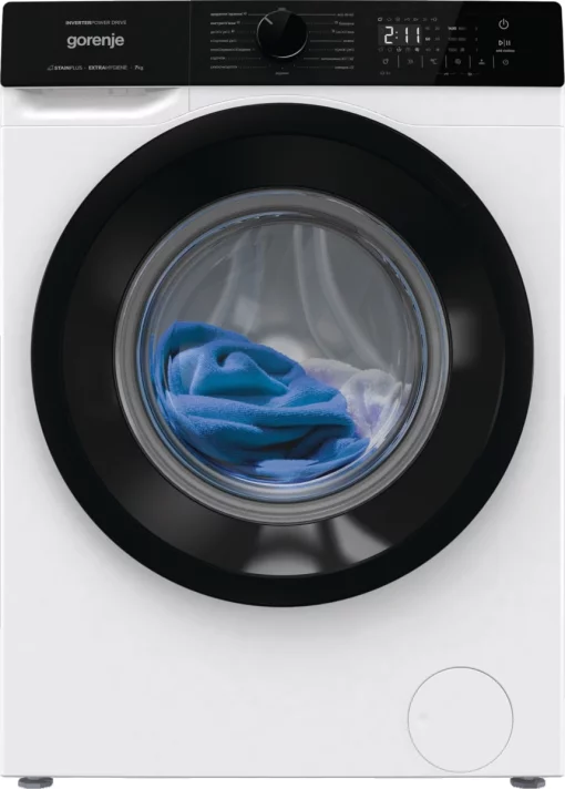 Пральна машина Gorenje фронтальна, 7кг, 1400, A+++, 47см, дисплей, пар, інвертор, білий