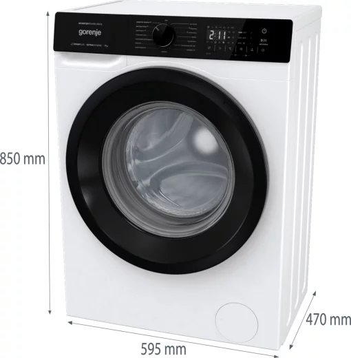 Пральна машина Gorenje фронтальна, 7кг, 1400, A+++, 47см, дисплей, пар, інвертор, білий