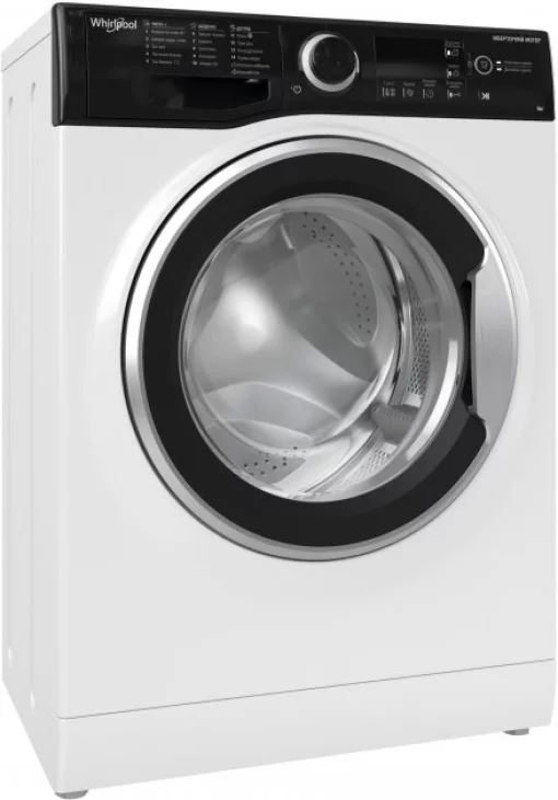Пральна машина Whirlpool фронтальна, 6кг, 1200, A+++, 43см, дисплей, інвертор, люк чорний, білий