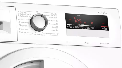 Сушильна машина Bosch тепловий насос, 8кг, A++, 60см, дисплей, білий