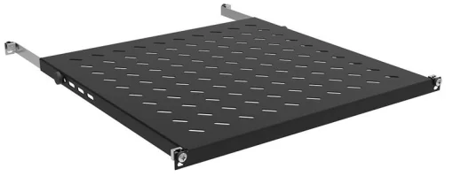 Полиця ZPAS 19", 0.5U, глибина 650 мм, кріплення 650-750 мм, 70кг максимально, чорна