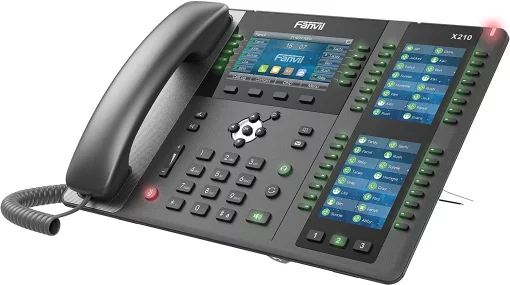 Телефон IP Fanvil X210 2xGE LAN, 1xUSB-A, BT4.2, 20 SIP line, SW Linux, 106 DSS клавіш, PoE, 4.3" кольоровий екран