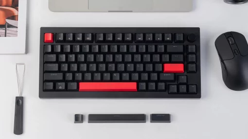 Клавіатура механічна Lemokey X4 84Key, Keychron Red, USB-A, QMK/VIA, Hot-Swap, EN/UKR, RGB, чорний