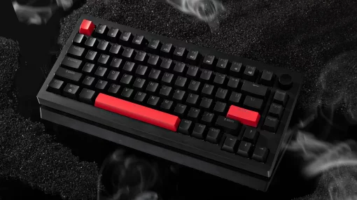 Клавіатура механічна Lemokey X4 84Key, Keychron Red, USB-A, QMK/VIA, Hot-Swap, EN/UKR, RGB, чорний