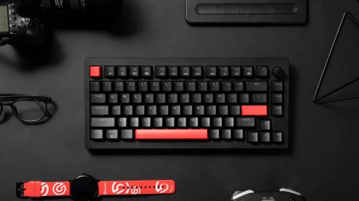 Клавіатура механічна Lemokey X4 84Key, Keychron Red, USB-A, QMK/VIA, Hot-Swap, EN/UKR, RGB, чорний