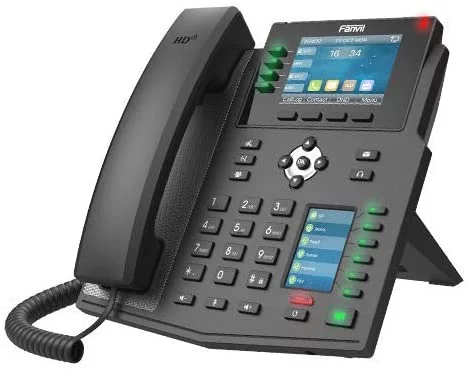 Телефон IP Fanvil X5U 2xGE LAN, 1xUSB-A, BT4.2, SIP, VPN, PoE, 3.5" кольоровий екран