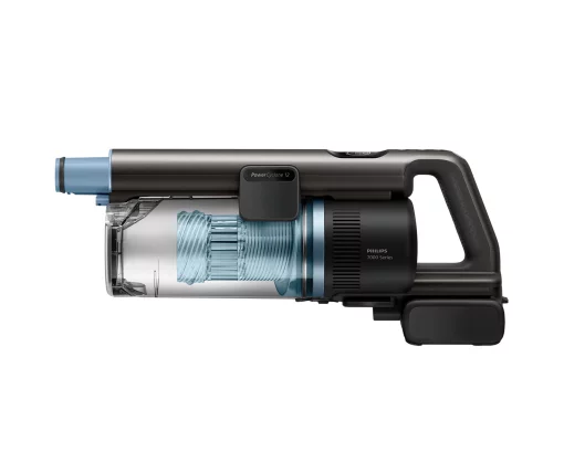 Пилосос Philips безпровідний Aqua Series 7000, вологе прибирання, конт пил -0.6л, автон. робота до 80хв, LED підствітка, турборежим, чорно-блакитний