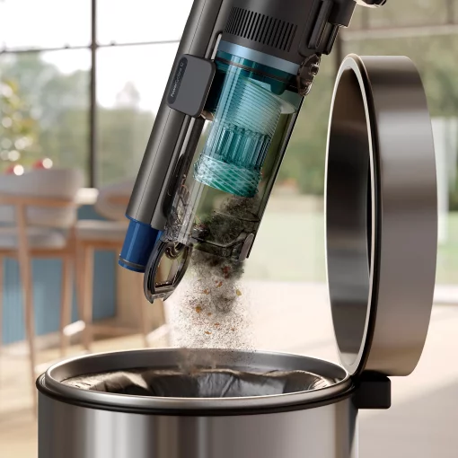 Пилосос Philips безпровідний Complete Series 8000, вологе прибирання, конт пил -0.6л, автон. робота до 80хв, чорно-блакитний