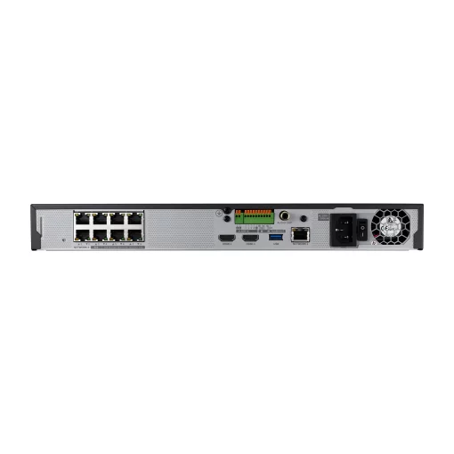 Відеореєстратор Hanwha XRN-815S, 8ch, 2HDD, 8PoE/PoE+, 12MP~CIF, P2P